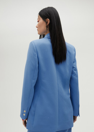 Blazer cruzado azul