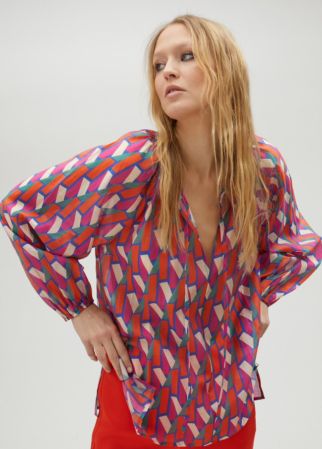 Chemise logo multicolore