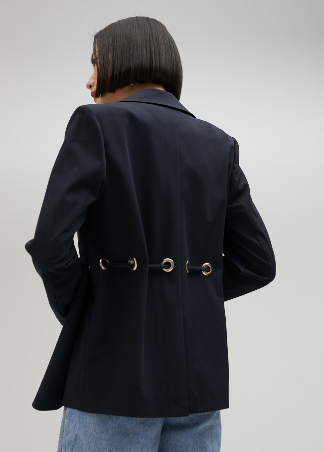 Blazer com ilhós