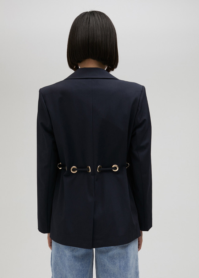 Blazer com ilhós