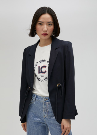 Blazer com ilhós