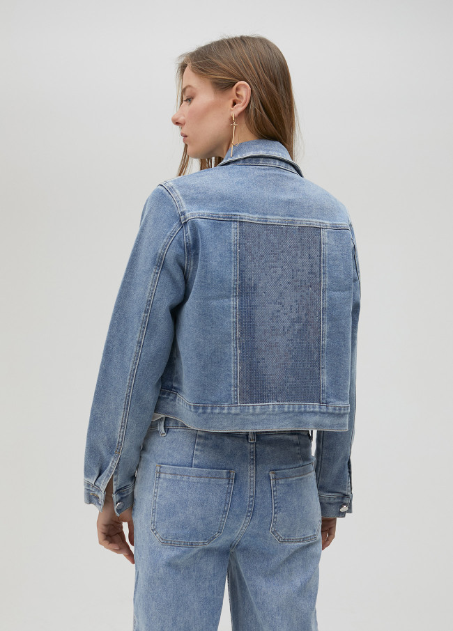 Giacca di jeans paillette