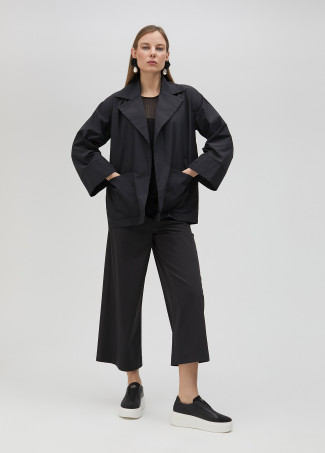 Technical blazer with kimono sleeves