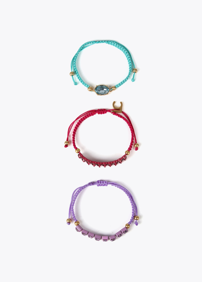 Conjunto de pulseiras em macramé
