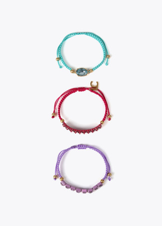 Conjunto de pulseiras em macramé
