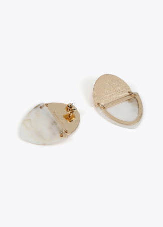 Pendientes doble pieza metal