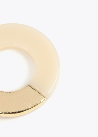 Two-tone hoop earrings