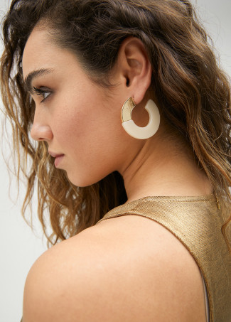 Pendientes aro bicolor