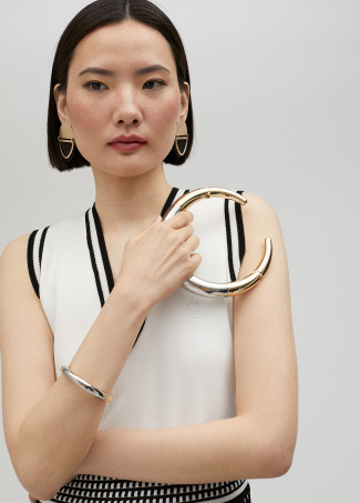 Zweifarbige Choker-Halskette