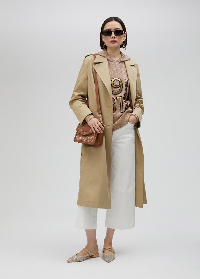 Borsa a tracolla intrecciata con patta