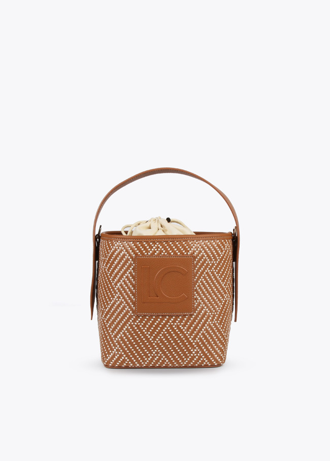 Woven bucket bag