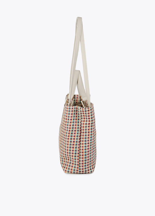 Sac effet raphia multicolore