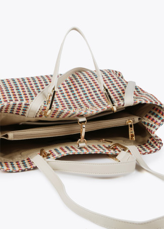 Sac effet raphia multicolore