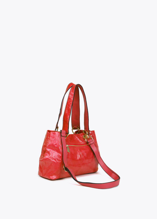 Bolso bandolera efecto piel textura