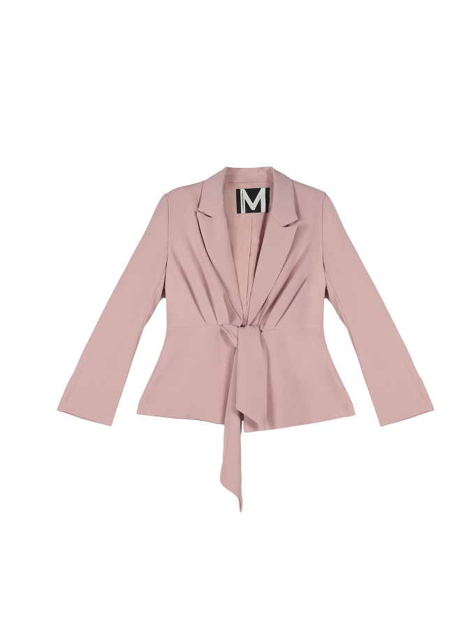 Cropped blazer with knot detail