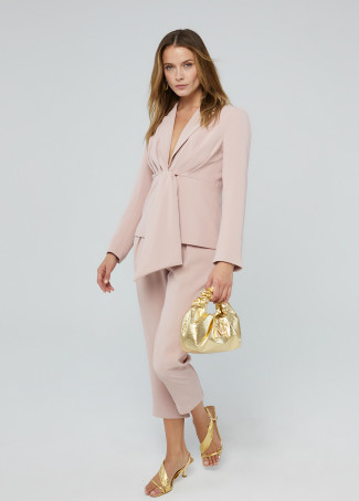 Cropped blazer with knot detail