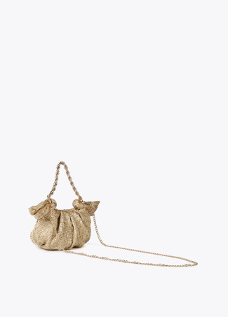 Mini-sac satiné avec nœuds sur les côtés