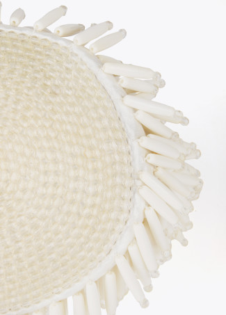 Small bag with coral-effect beading