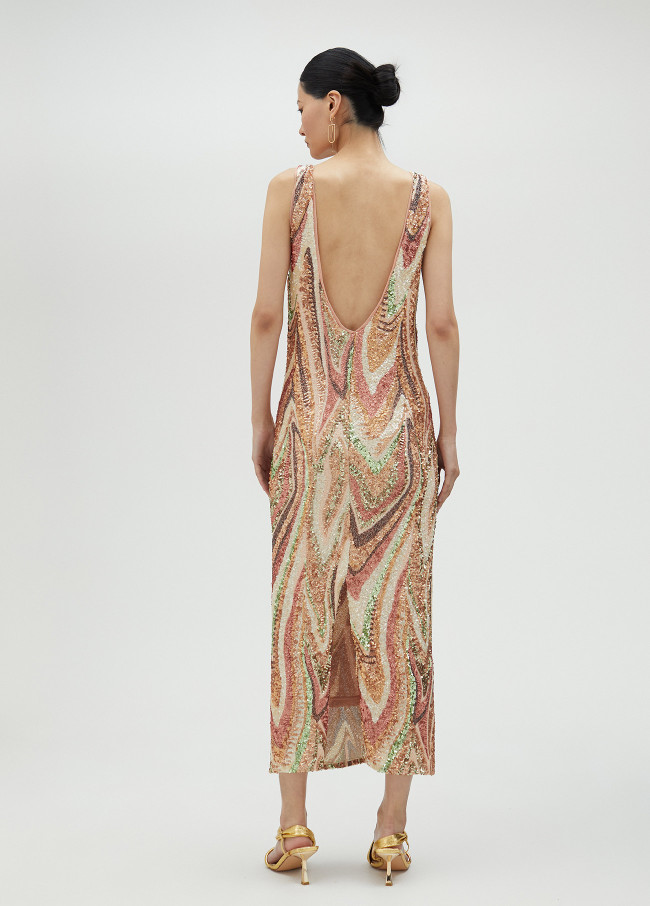 Robe longue paillettes