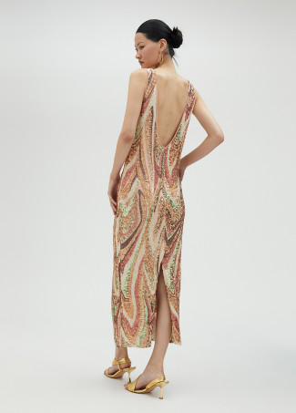 Vestido comprido lantejoulas