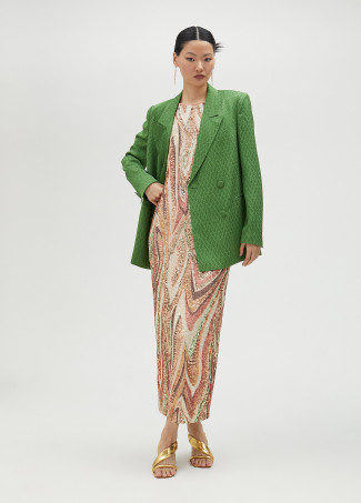 Langes Kleid mit Pailletten