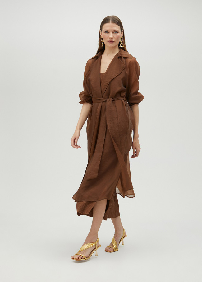 Organza trench coat