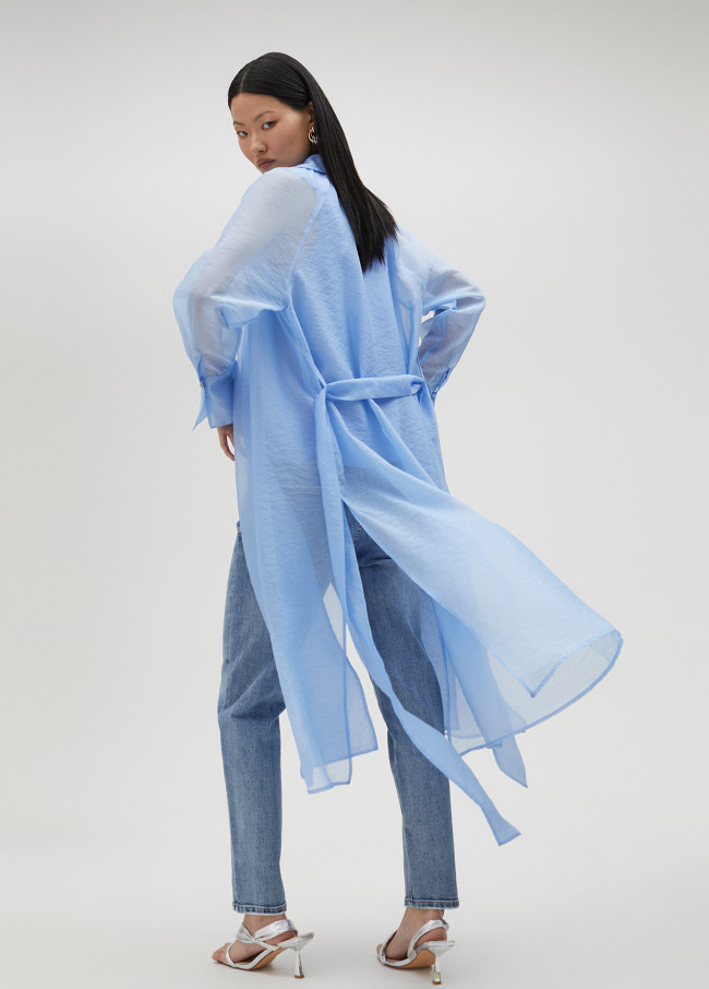 Organza trench coat
