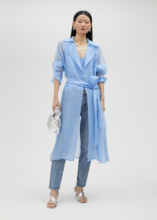 Organza trench coat