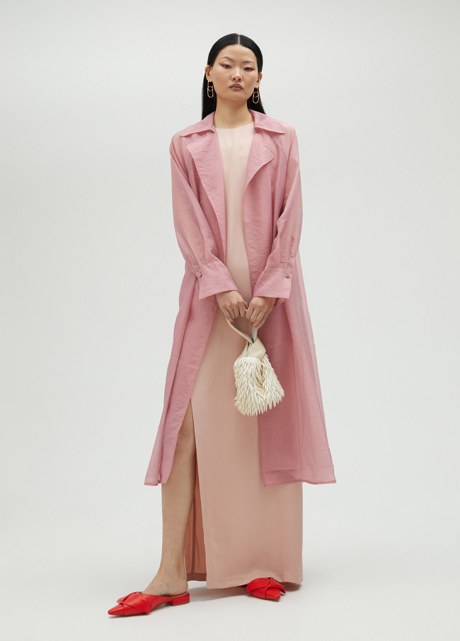 Organza trench coat