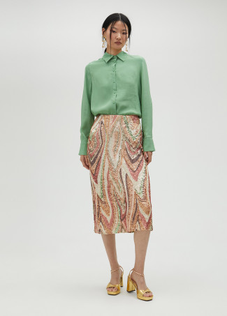 Gonna paillette stretch