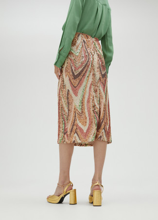 Gonna paillette stretch