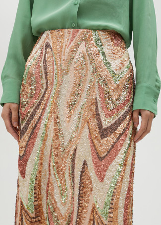 Jupe paillettes stretch