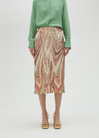 Stretch-Paillettenrock