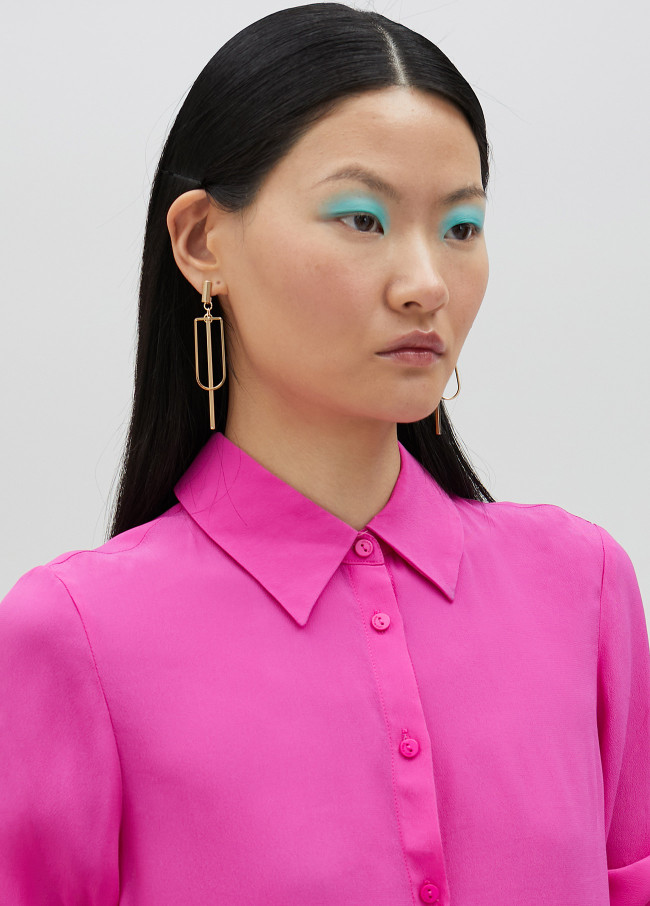 Camicia basic in seta