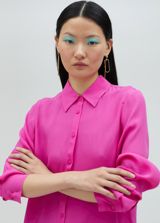 Camicia basic in seta