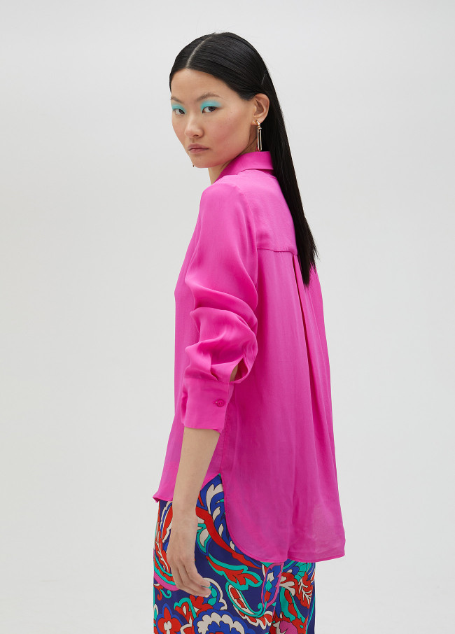 Camicia basic in seta