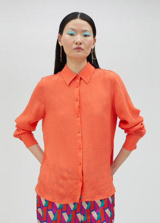 Chemise basique en soie