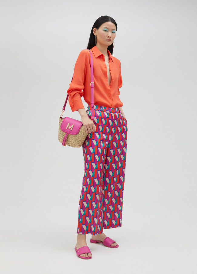 Camicia basic in seta