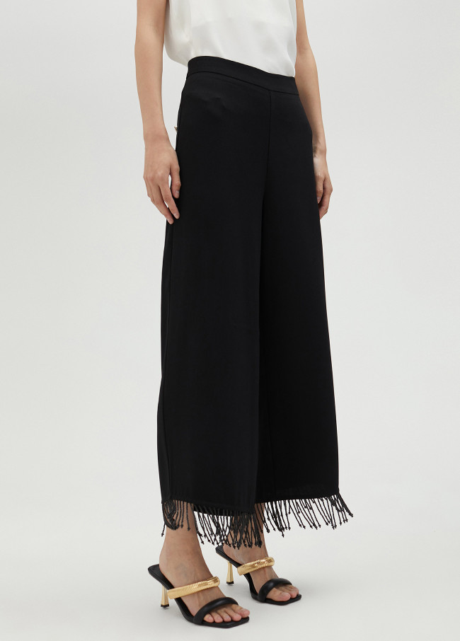 Pantalon à franges et strass