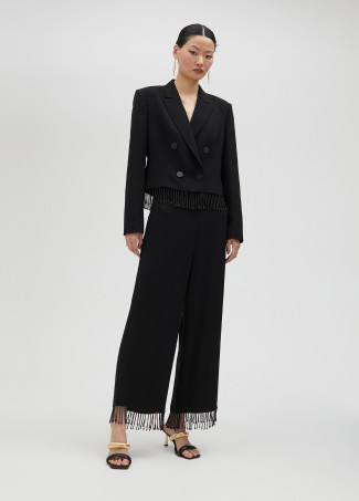 Americana cropped negra