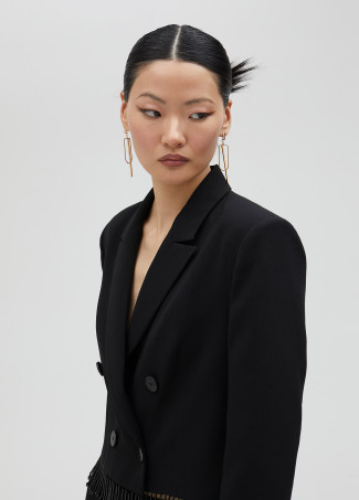 Blazer cropped preto