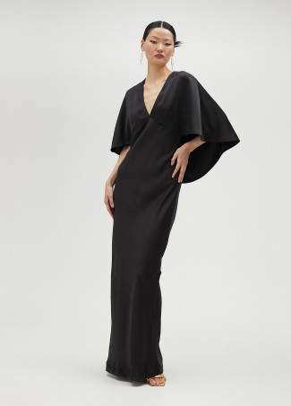 Vestito lungo maniche stile poncho