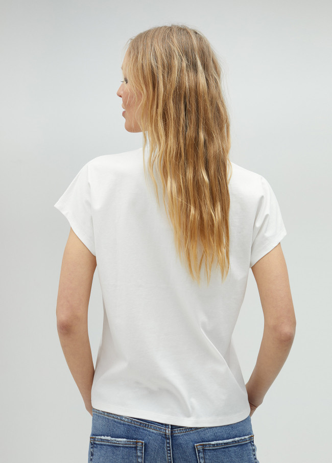 Camiseta blanca estampado tigre