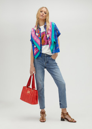 Camiseta blanca estampado tigre