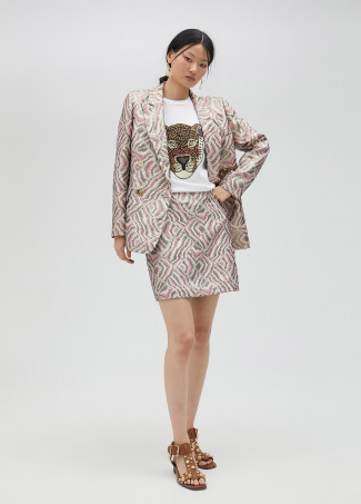 T-shirt lion avec strass