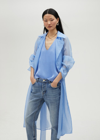 Top basic con spalline