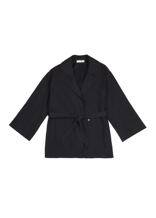 Technical blazer with kimono sleeves