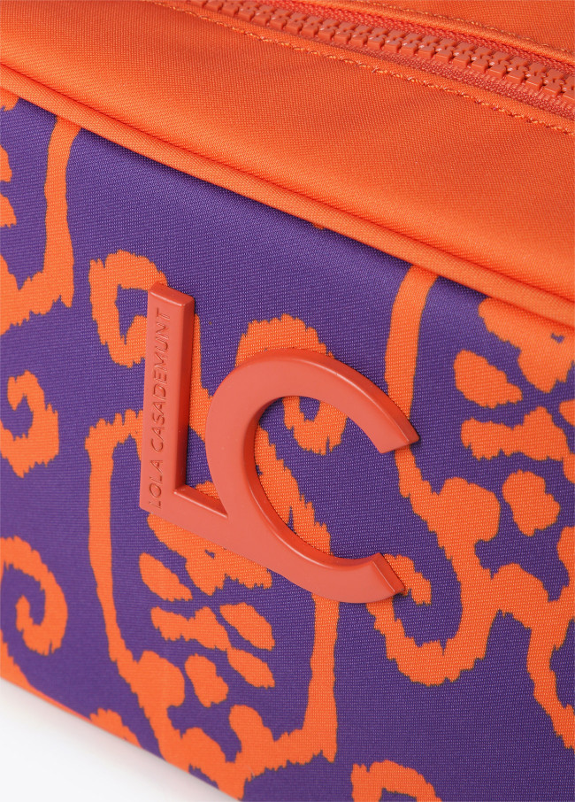 Trousse de toilette en nylon imprimé arabesque
