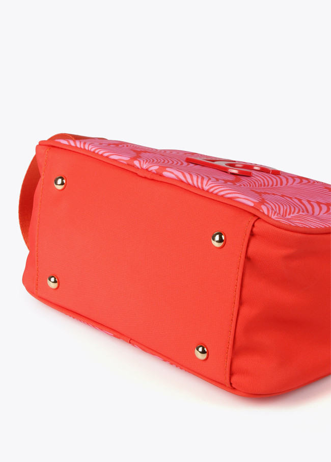 Trousse de toilette en nylon imprimé coquillages