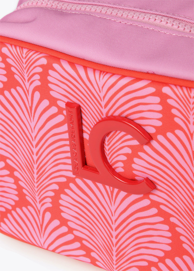 Nylon toiletry bag with seashell print